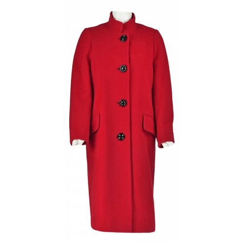 Pre-owned Akris Wool Coat In Red