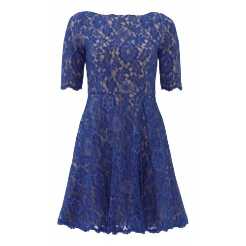 Pre-owned Monique Lhuillier Mid-length Dress In Blue