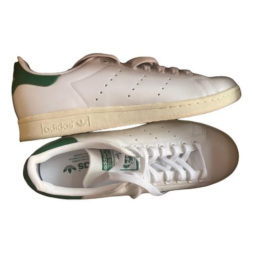 Pre-owned Adidas Originals Stan Smith Leather Low Trainers In White