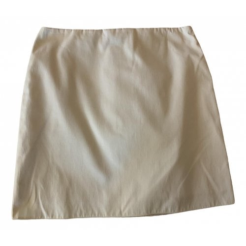 Pre-owned Blugirl Folies Mini Skirt In White