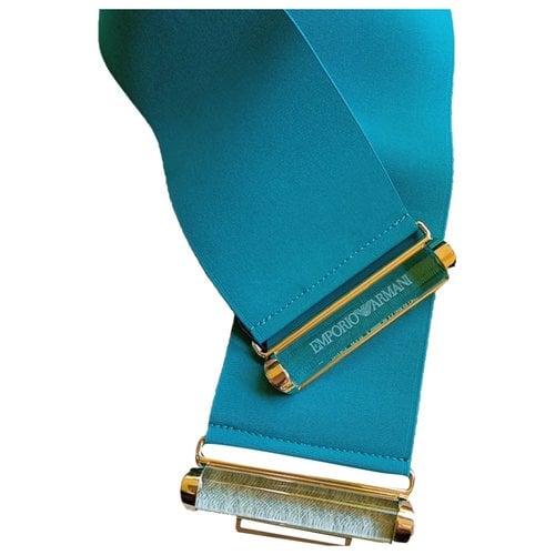 Pre-owned Emporio Armani Belt In Turquoise
