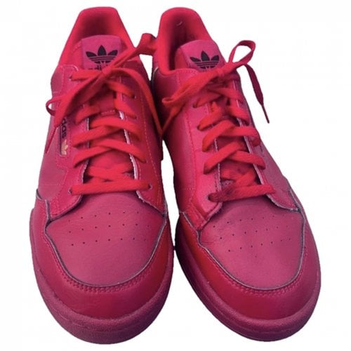 Pre-owned Adidas Originals Continental 80 Leather Low Trainers In Red