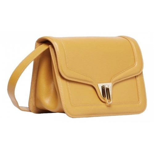 Pre-owned Coccinelle Leather Handbag In Yellow