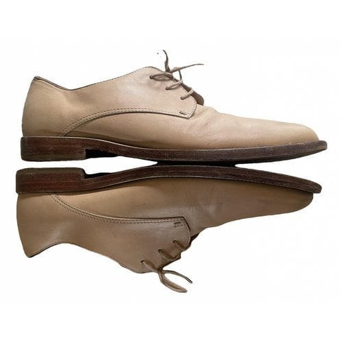 Pre-owned Jil Sander Leather Lace Ups In Beige