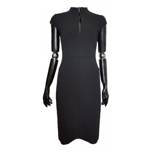 Pre-owned Akris Wool Mid-length Dress In Black