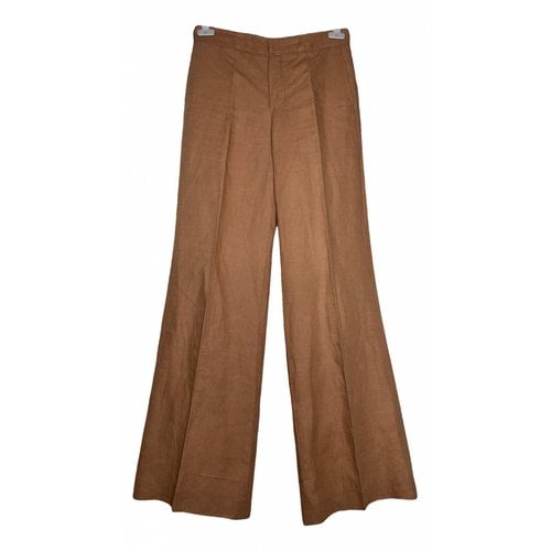 Pre-owned Chloé Cloth Large Pants In Camel