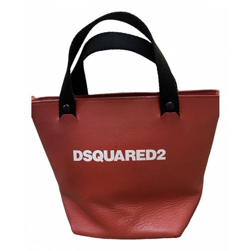 Pre-owned Dsquared2 Leather Tote In Red
