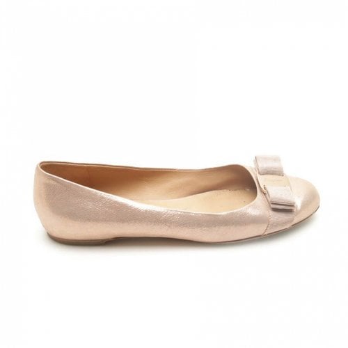 Pre-owned Ferragamo Leather Flats In Other