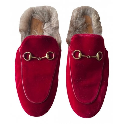 Pre-owned Gucci Mules & Clogs In Red