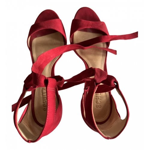 Pre-owned Schutz Leather Sandals In Red