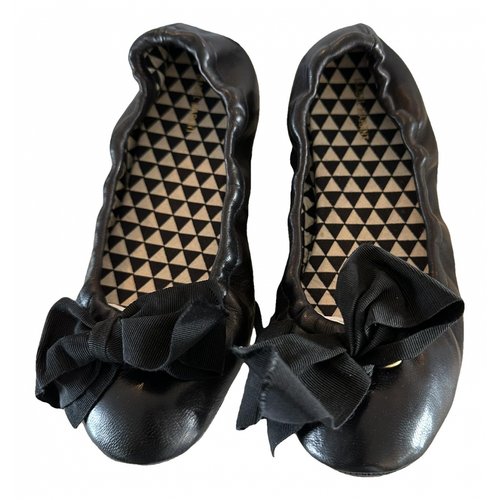 Pre-owned Isabel Marant Leather Ballet Flats In Black