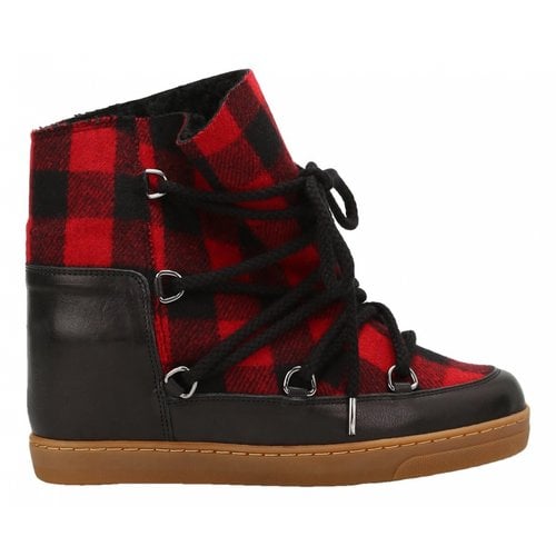 Pre-owned Isabel Marant Leather Snow Boots In Red