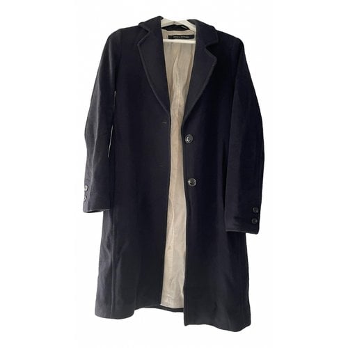 Pre-owned Marc O'polo Wool Coat In Navy