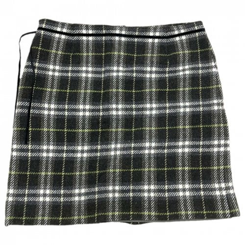 Pre-owned Burberry Wool Mid-length Skirt In Green