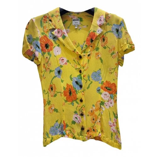 Pre-owned Moschino Blouse In Yellow