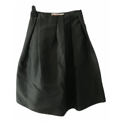 Pre-owned Marni Silk Mid-length Skirt In Green