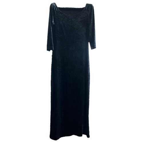 Pre-owned Donna Karan Velvet Mid-length Dress In Blue