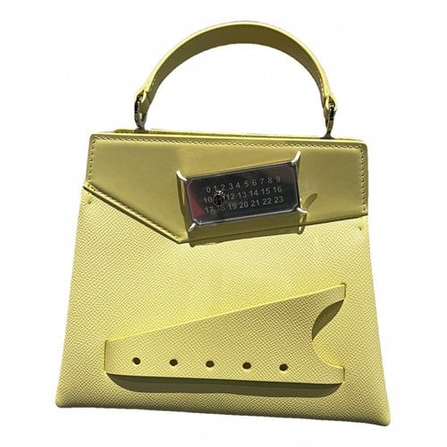Pre-owned Maison Margiela Snatched Leather Handbag In Yellow