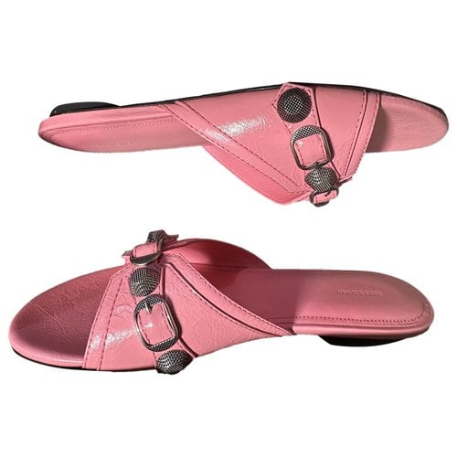 Pre-owned Balenciaga Leather Flats In Pink