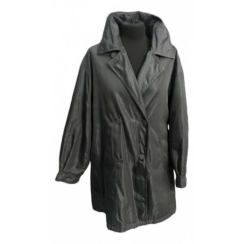 Pre-owned Prada Trench Coat In Anthracite