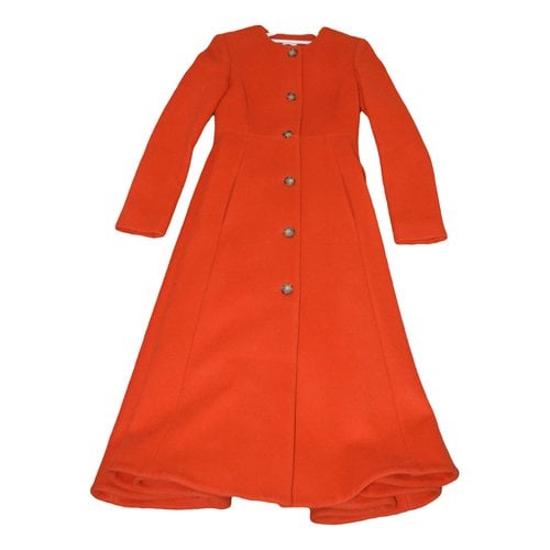 Pre-owned Philosophy Di Alberta Ferretti Wool Coat In Orange