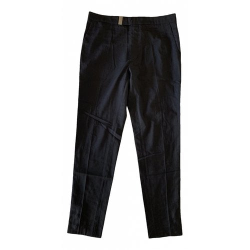 Pre-owned Raf Simons Wool Trousers In Blue