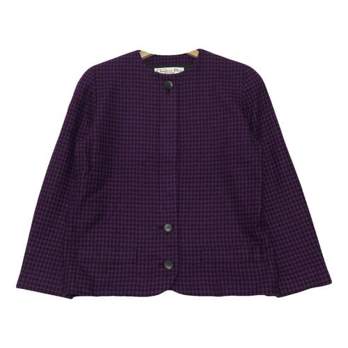 Pre-owned Dior Wool Jacket In Purple