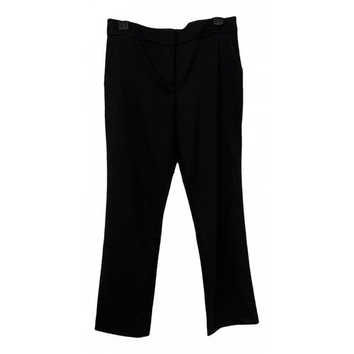 Pre-owned Tory Burch Wool Trousers In Black