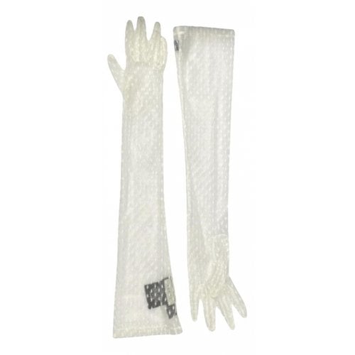 Pre-owned Gucci Long Gloves In White