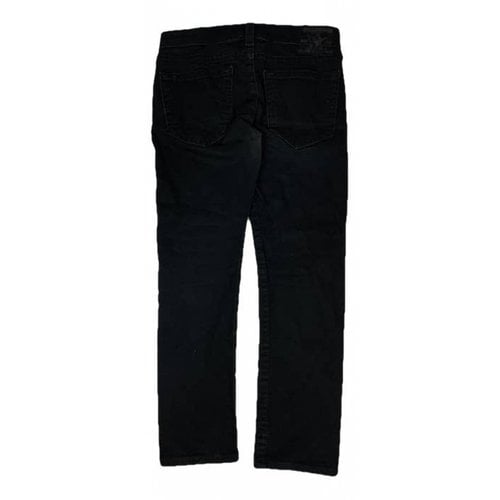 Pre-owned True Religion Straight Jeans In Black