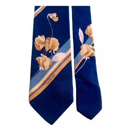 Pre-owned Leonard Silk Tie In Blue