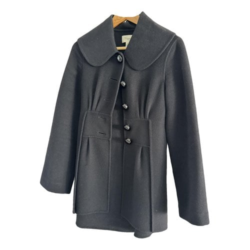Pre-owned Temperley London Cashmere Peacoat In Black