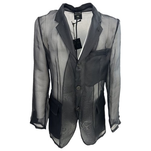 Pre-owned Jean Paul Gaultier Silk Vest In Black