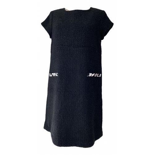 Pre-owned Blugirl Folies Wool Mid-length Dress In Black