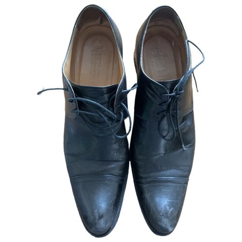 Pre-owned Gianni Barbato Leather Lace Ups In Black