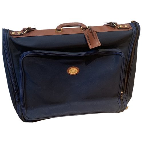 Pre-owned Burberry Cloth Travel Bag In Blue