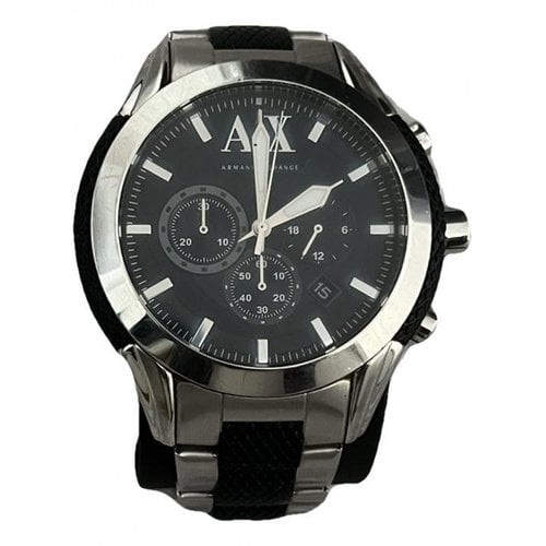 Pre-owned Armani Exchange Silver Watch