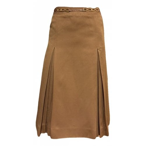 Pre-owned Celine Wool Maxi Skirt In Beige