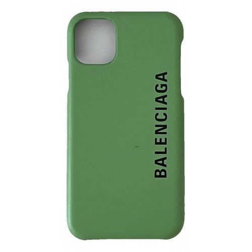 Pre-owned Balenciaga Leather Jewellery In Green