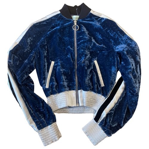 Pre-owned Off-white Velvet Jacket In Blue