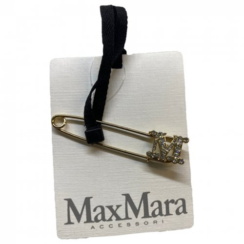 Pre-owned Max Mara Pin & Brooche In Gold