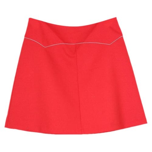Pre-owned Tara Jarmon Mini Skirt In Red
