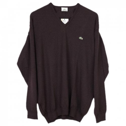 Pre-owned Lacoste Wool Knitwear & Sweatshirt In Brown