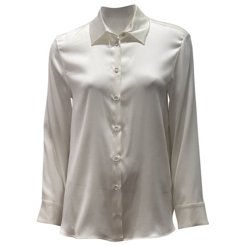 Pre-owned Max Mara Silk Blouse In White