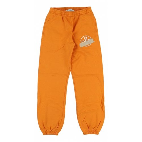 Pre-owned Off-white Trousers In Orange