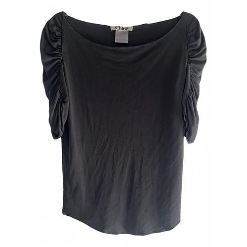 Pre-owned Chloé Silk Blouse In Grey