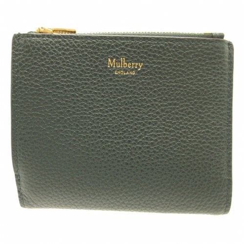 Pre-owned Mulberry Leather Purse In Green