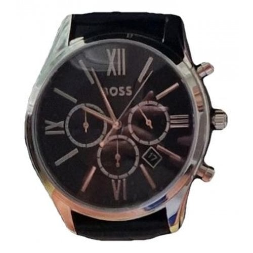 Pre-owned Hugo Boss Watch In Black
