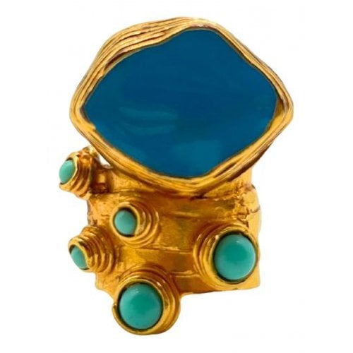 Pre-owned Saint Laurent Arty Ring In Gold