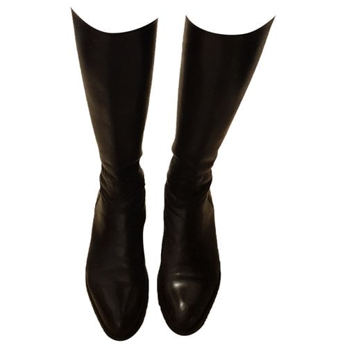Pre-owned Alberto Fasciani Leather Riding Boots In Brown